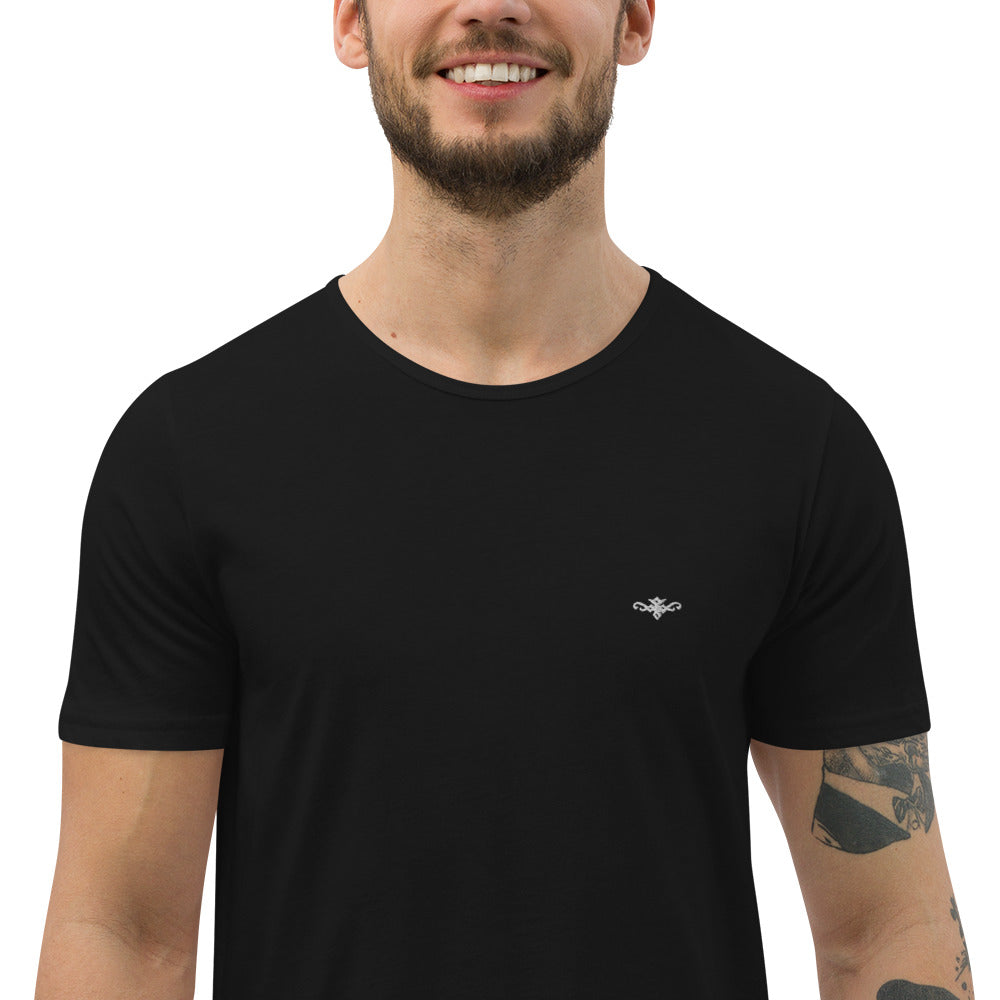 RENEGADE Attire Men's Black Curved Hem T-Shirt