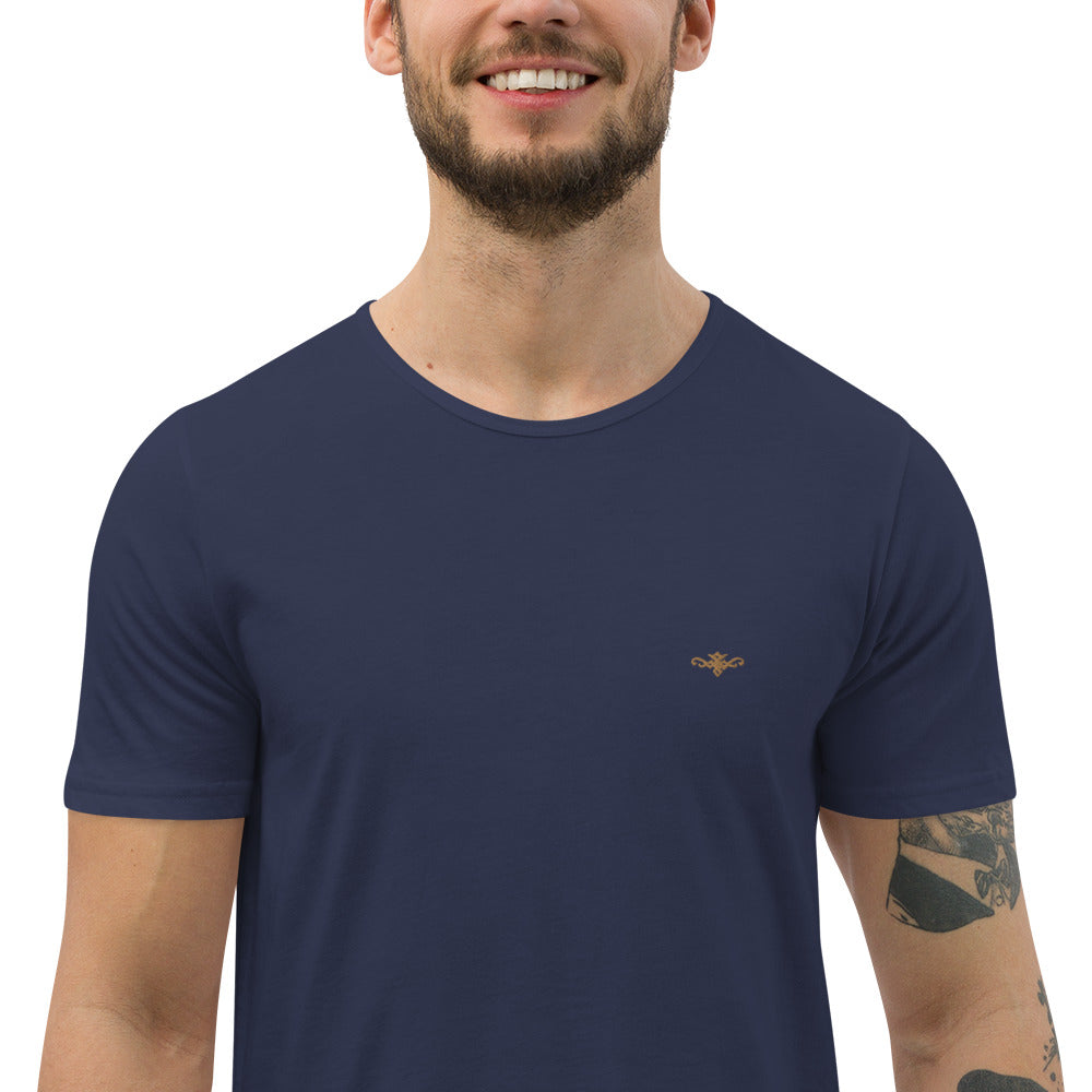 RENEGADE Attire Men's Navy Gold Edition Curved Hem T-Shirt
