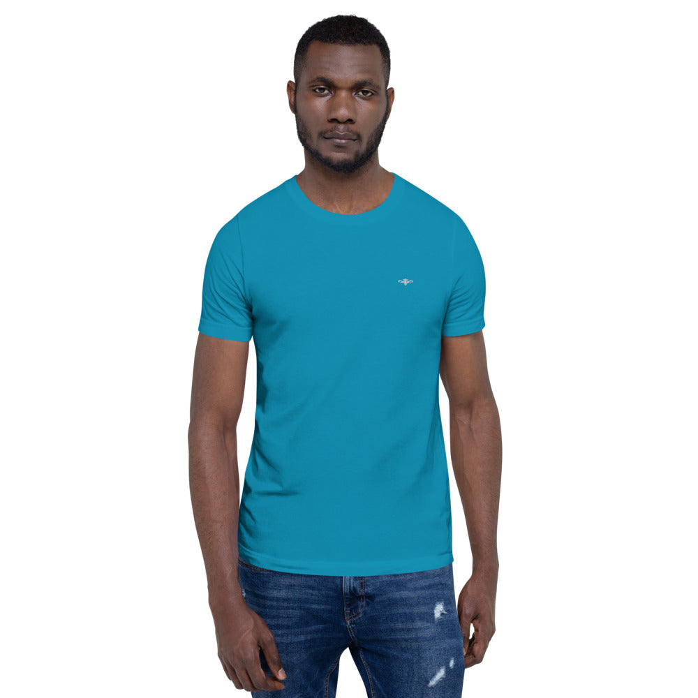 Renegade Attire | Men's Embroidered T-Shirt Aqua