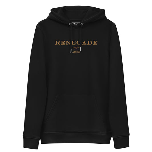 RENEGADE Embroidered Eco Hoodie Black & Gold