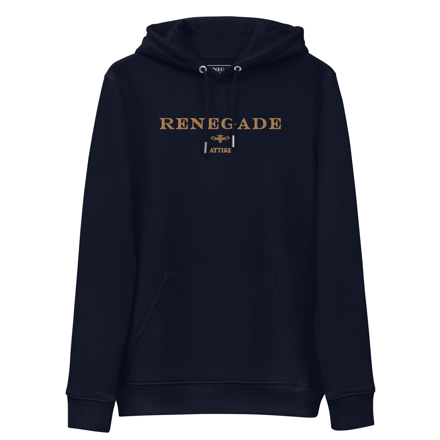 RENEGADE Essential Eco Hoodie, Navy Blue & Gold