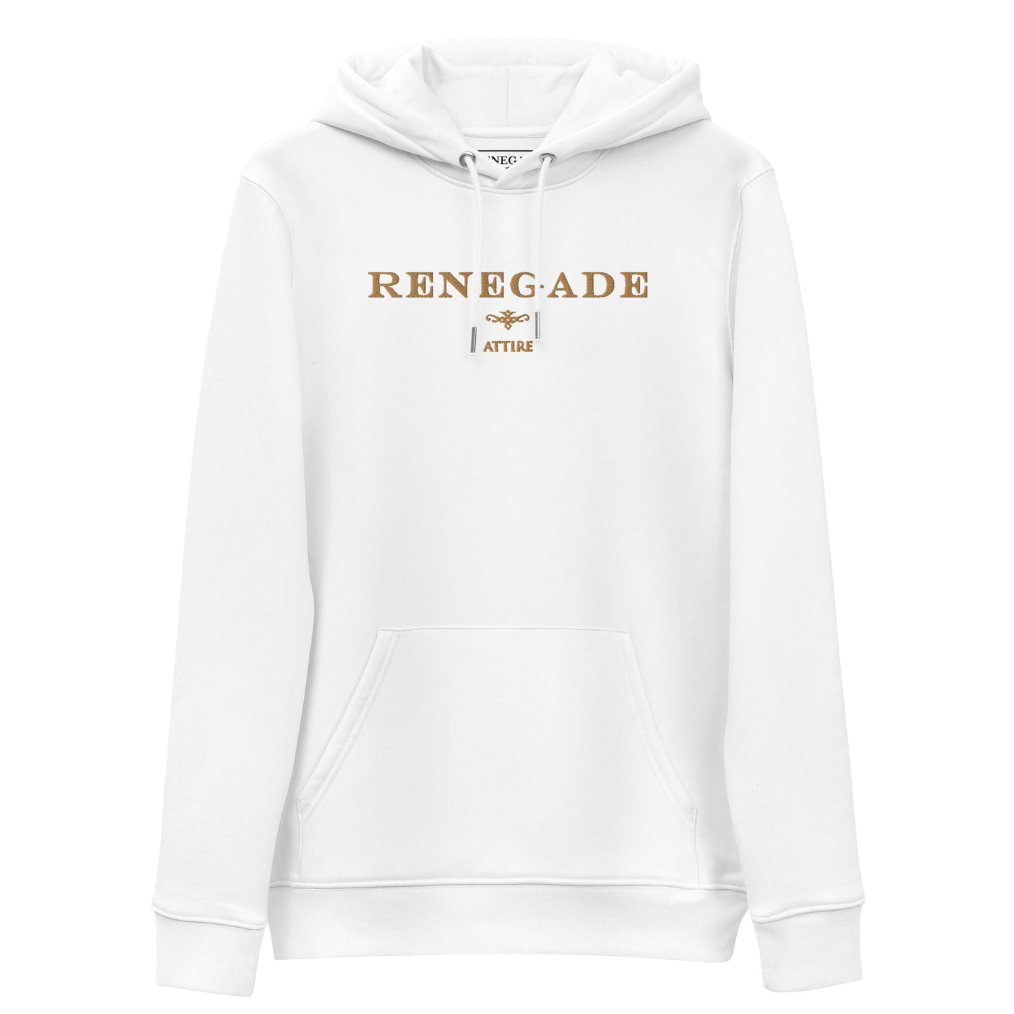 RENEGADE Embroidered Eco Hoodie White & Gold