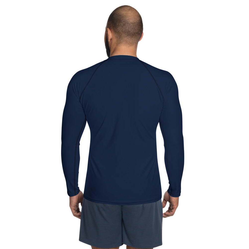 Renegade Attire | Men's Muscle Fit Long Sleeve Navy Performance Top