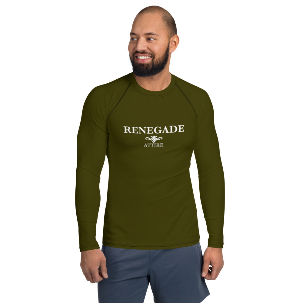 Renegade Attire | Men's Muscle Fit Long Sleeve Khaki Performance Top