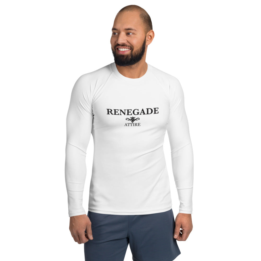 Renegade Attire | Men's Muscle Fit Long Sleeve White Performance Top