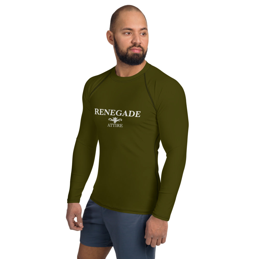 Renegade Attire | Men's Muscle Fit Long Sleeve Khaki Performance Top