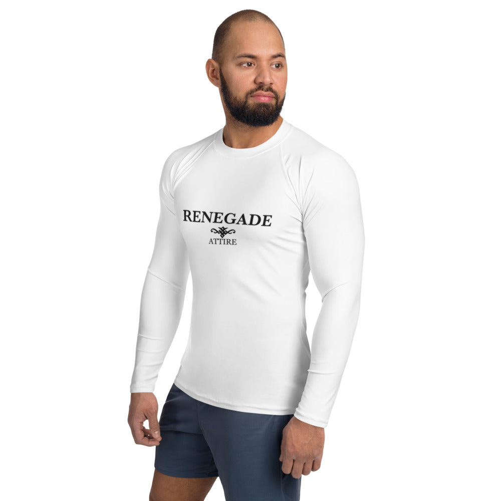 Renegade Attire | Men's Muscle Fit Long Sleeve White Performance Top