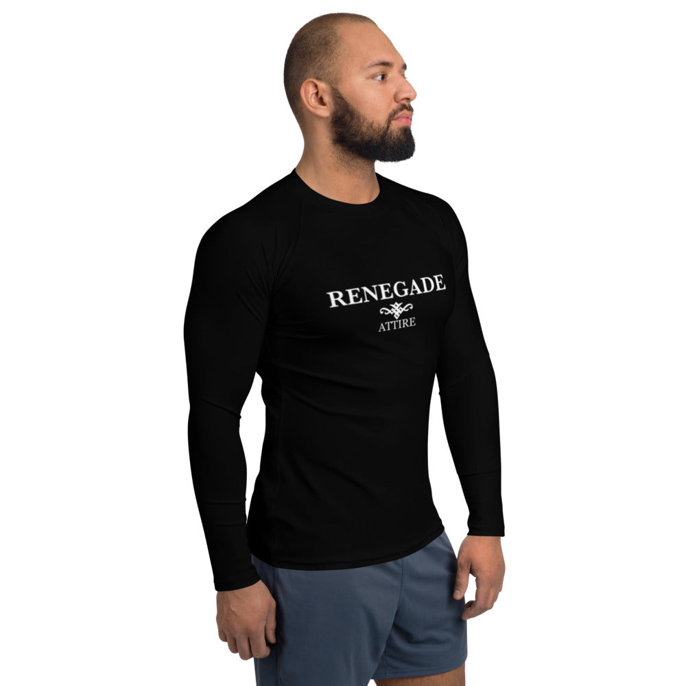 Renegade Attire | Men's Muscle Fit Long Sleeve Black Performance Top