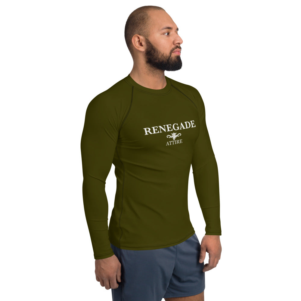 Renegade Attire | Men's Muscle Fit Long Sleeve Khaki Performance Top