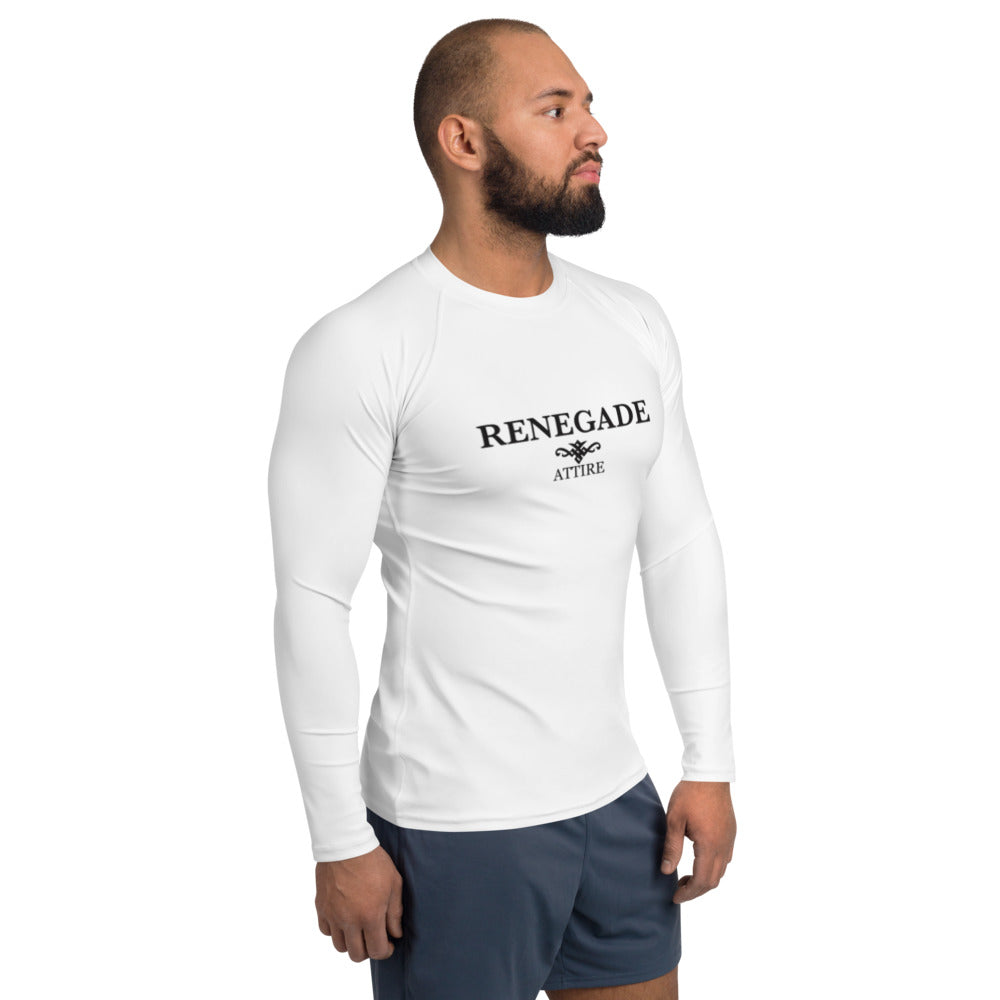 Renegade Attire | Men's Muscle Fit Long Sleeve White Performance Top