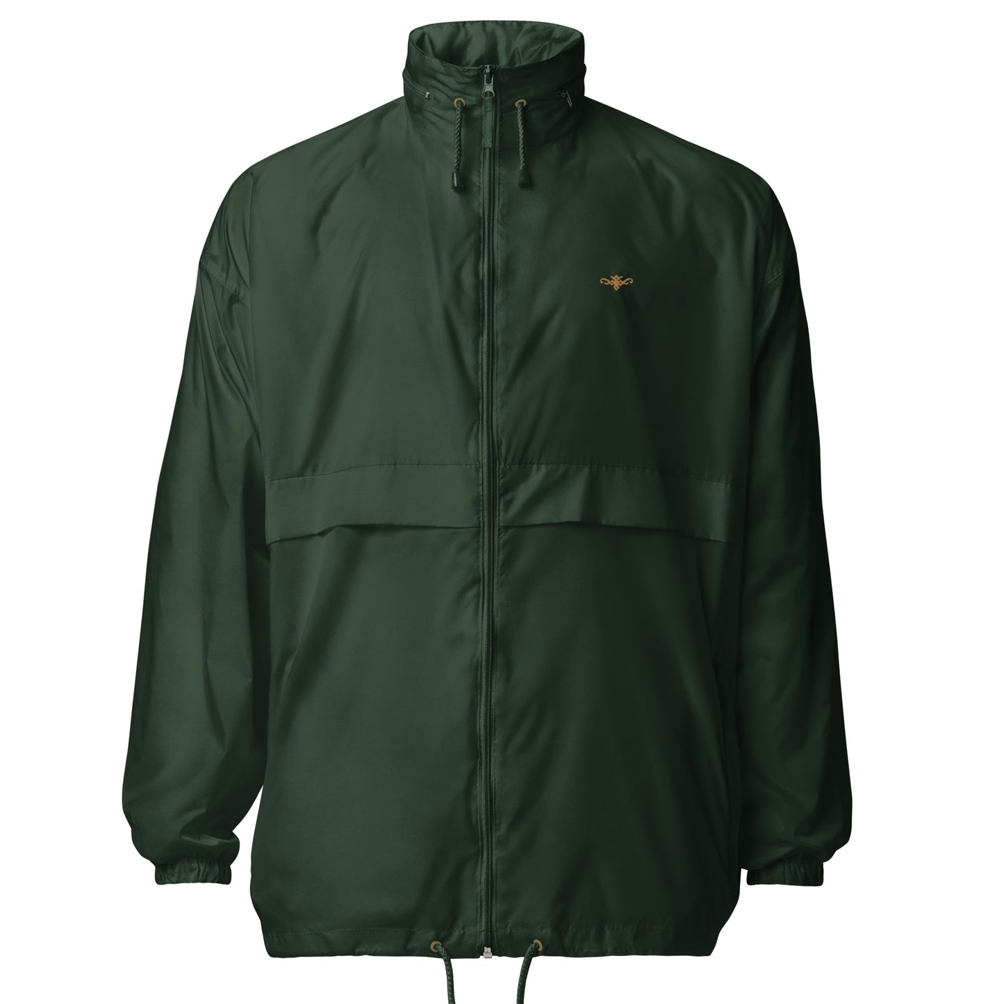 Mens Forest Green Embroidered Weatherproof Jacket