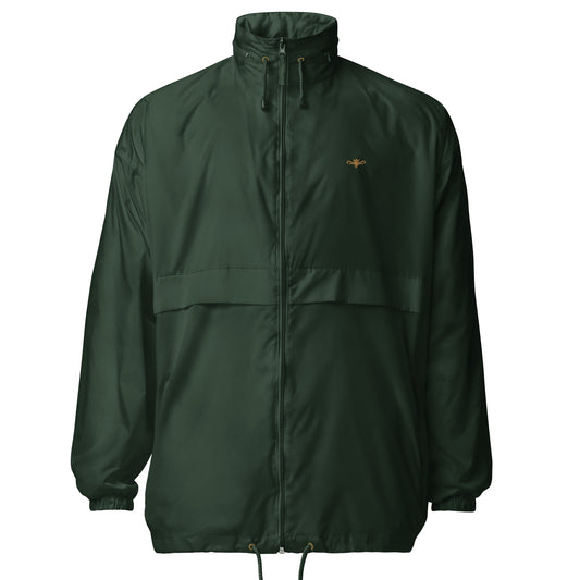 Mens Forest Green Embroidered Weatherproof Jacket