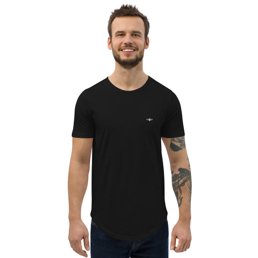 RENEGADE Attire Men's Black Curved Hem T-Shirt