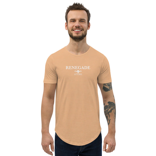 RENEGADE Attire Men's Sand Curved Hem T-Shirt