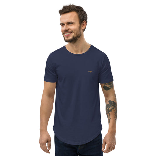 RENEGADE Attire Men's Navy Gold Edition Curved Hem T-Shirt