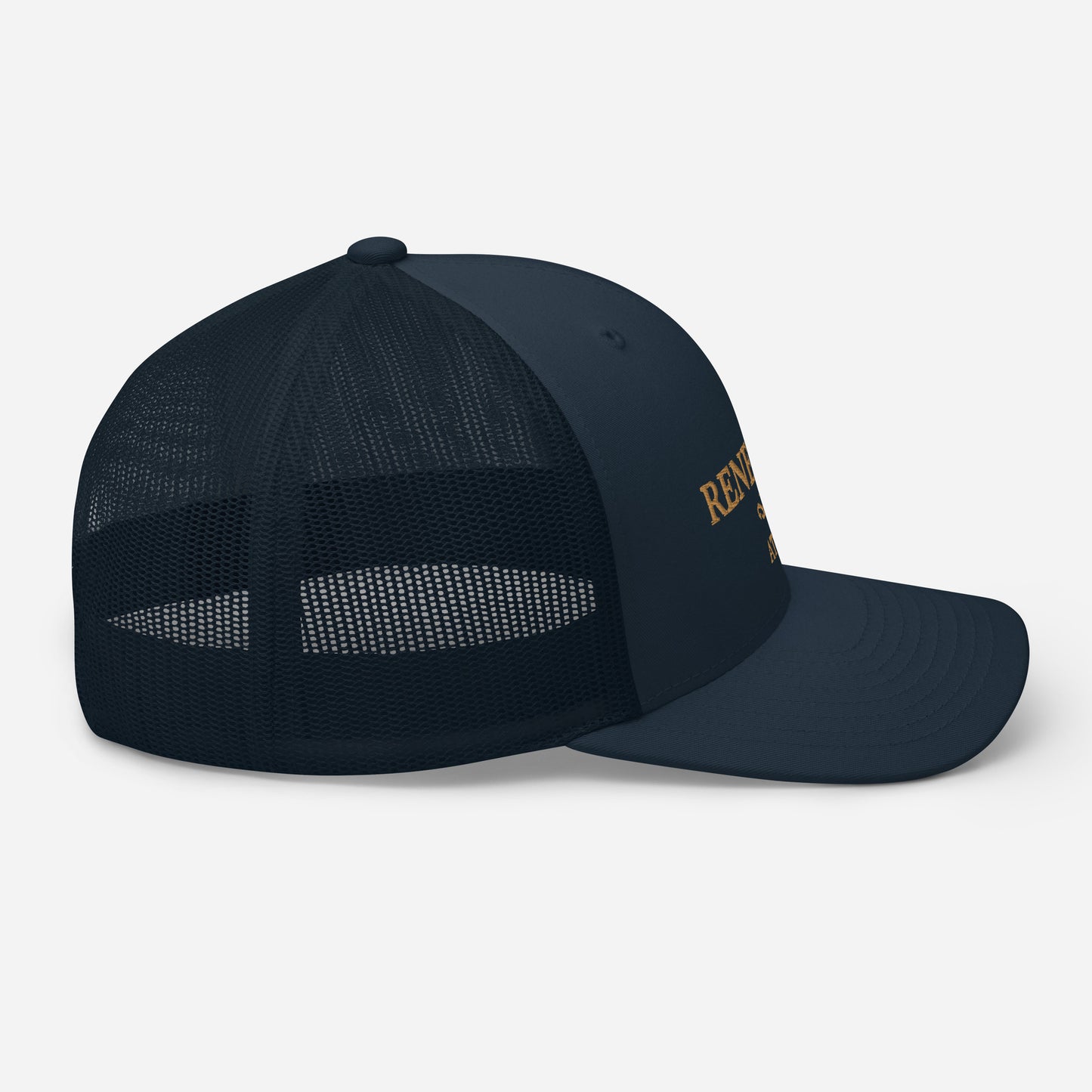 Trucker Cap Navy Blue & Gold