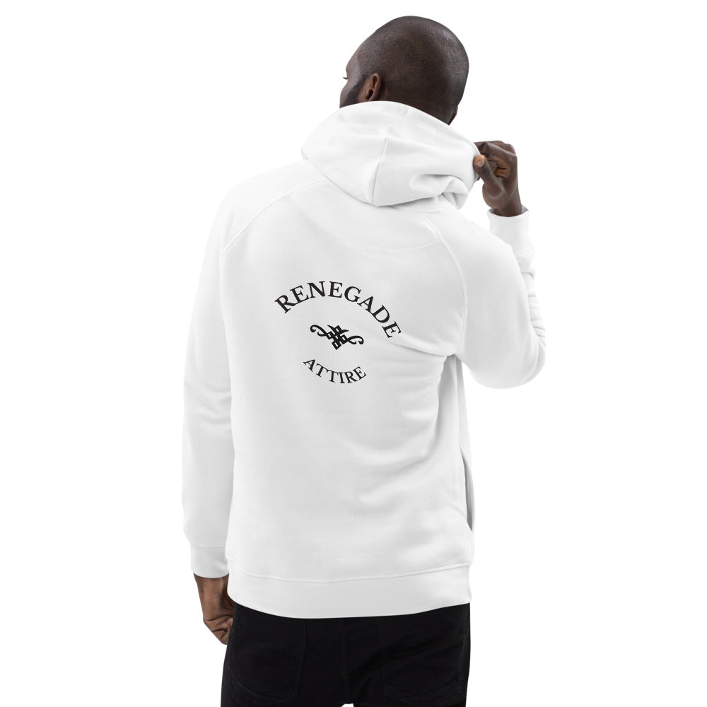 Renegade Attire | Men's White Black Eco Pullover Hoodie