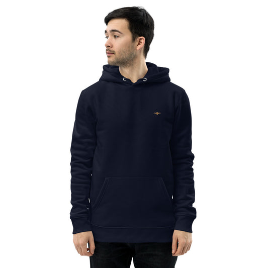 Renegade Attire | Men's Embroidered Eco Hoodie Navy Blue, Gold edition