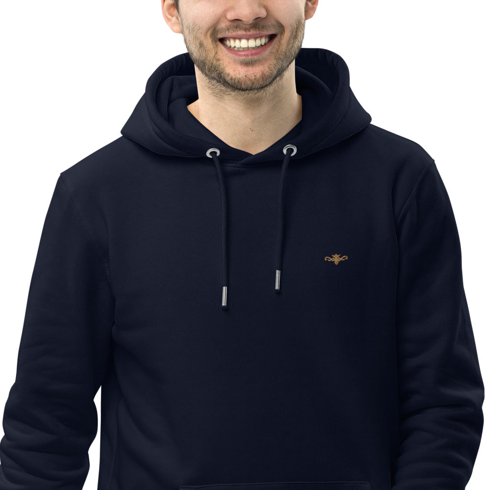 Renegade Attire | Men's Embroidered Eco Hoodie Navy Blue, Gold edition