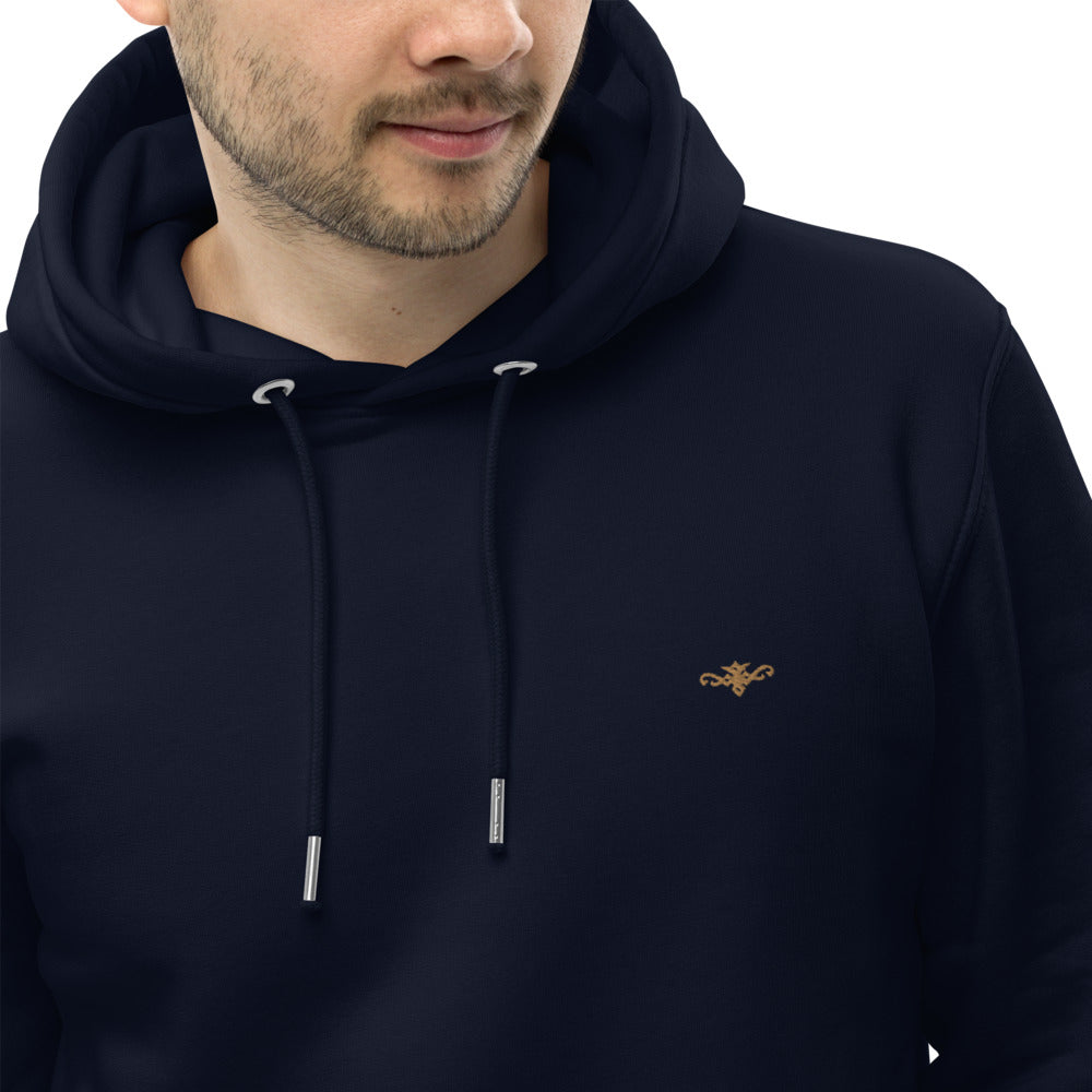 Renegade Attire | Men's Embroidered Eco Hoodie Navy Blue, Gold edition