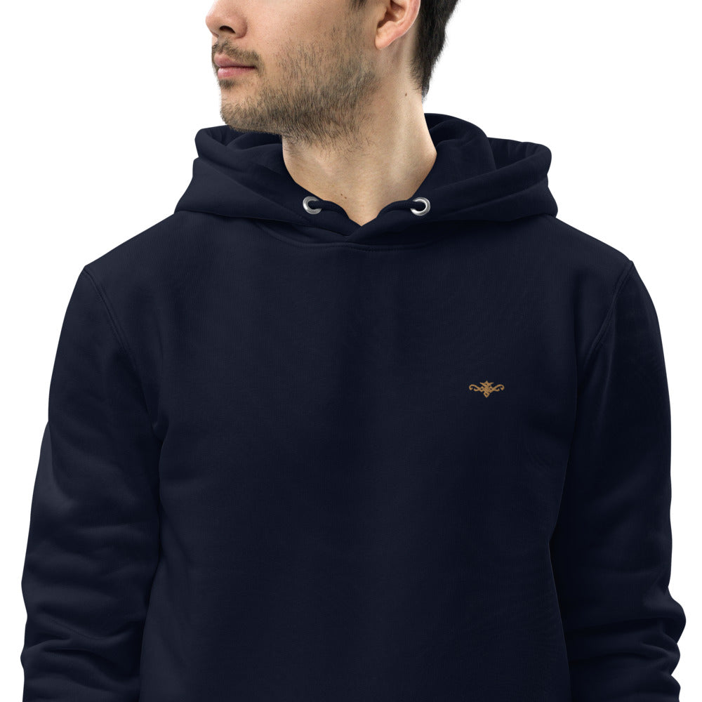 Renegade Attire | Men's Embroidered Eco Hoodie Navy Blue, Gold edition