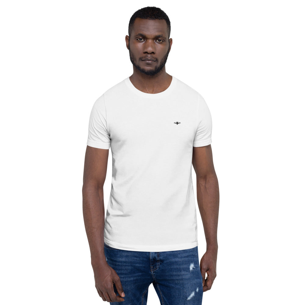 Renegade Attire | Men's White Embroidered T-Shirt